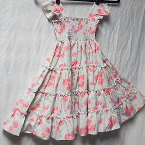 NWOT Indie Blue Karina dress with a pink floral pattern  5T